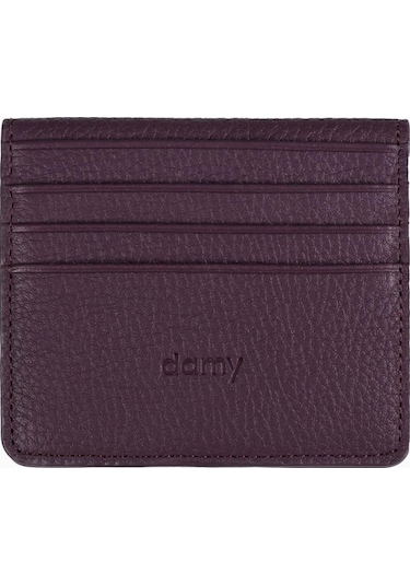 Damy Hakiki Deri Unisex Kartlık 512mg - Mürdüm
