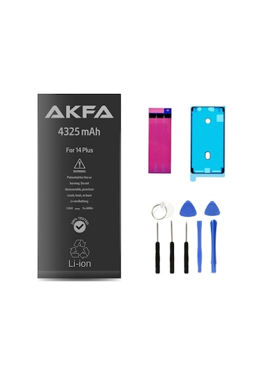 Akfa Apple Uyumlu iPhone  14 Plus Telefon Batarya- 4325 Mah + Tamir Seti Model:14plusbt11