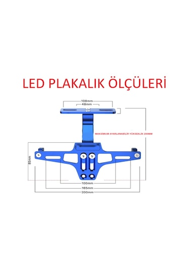 Mts Kpa Ledli Alüminyum Plaka Tutucu Üniversal Model Turuncu Turuncu