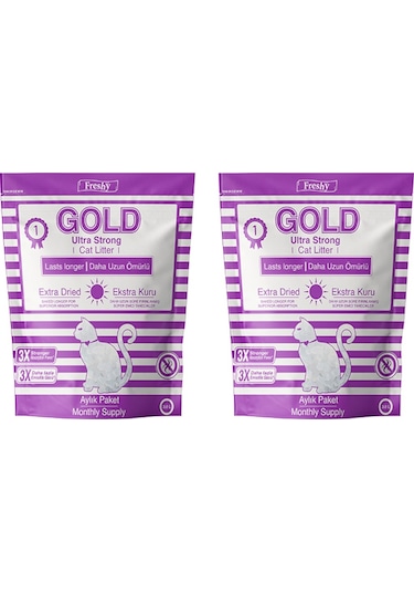 Freshy Gold Ultra Strong Silika Kristal Kedi Kumu 2 x 3800 ML