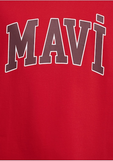Mavi - Mavi Logo Baskılı Kırmızı Tişört 0611711-70467