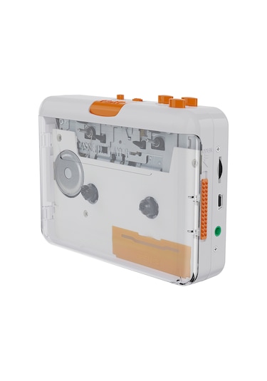 Singree Taşınabilir Kaset Çalar - Usb İle Mp3 Dönüştürücü, Kulaklık Çıkışlı, Beyaz Renk