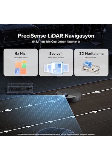 Roborock Q8 Max Pro Plus Akıllı Robot Süpürge Siyah