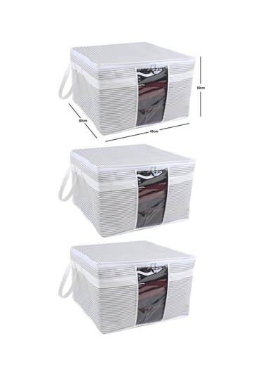 3 Adet Pencereli Kazak Hurcu Çok Amaçlı Saklama Hurcu Havlu Hurcu Düzenleyici Renkli