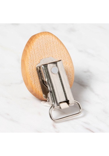 Hobi Baby Yumurta Figürlü Organik Ahşap Emzik Klip