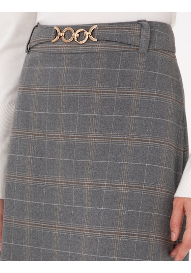 Pierre Cardin Kadın Gri Etek Dokuma 50292639-vr024 Gri