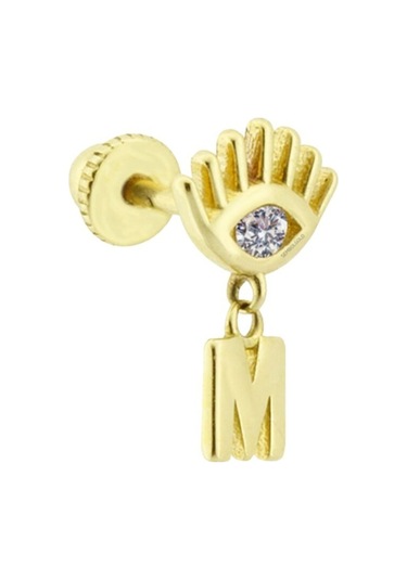 Altın Sallantılı Harf Piercing Harfler Mevcut Altın