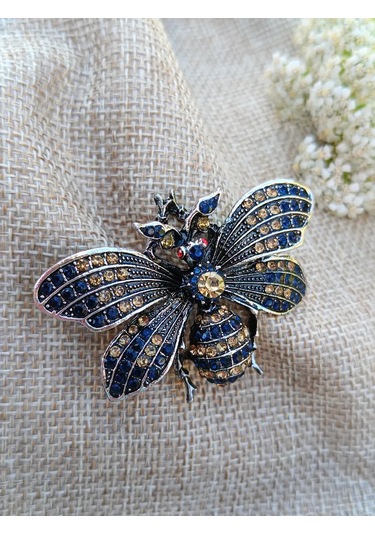 Villovatik Zarif Retro Kelebek Broş 222820620 Mavi