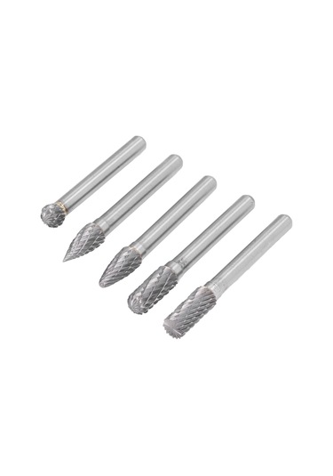 Lemestar 5 Adet Çift Desen Tungsten Çelik Taşlama Ucu - Ahşap Ve Plastik İçin Yontma, Oymak, Freze 6x8mm Pe Paketli
