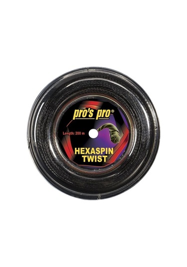 Pros Pro Hexaspin Twist 1,25 Mm. Raket Kordajı 200 Metre Siyah