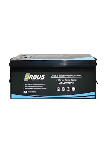 Orbus 25.6 V 200 Ah Lifepo4 Lityum Akü