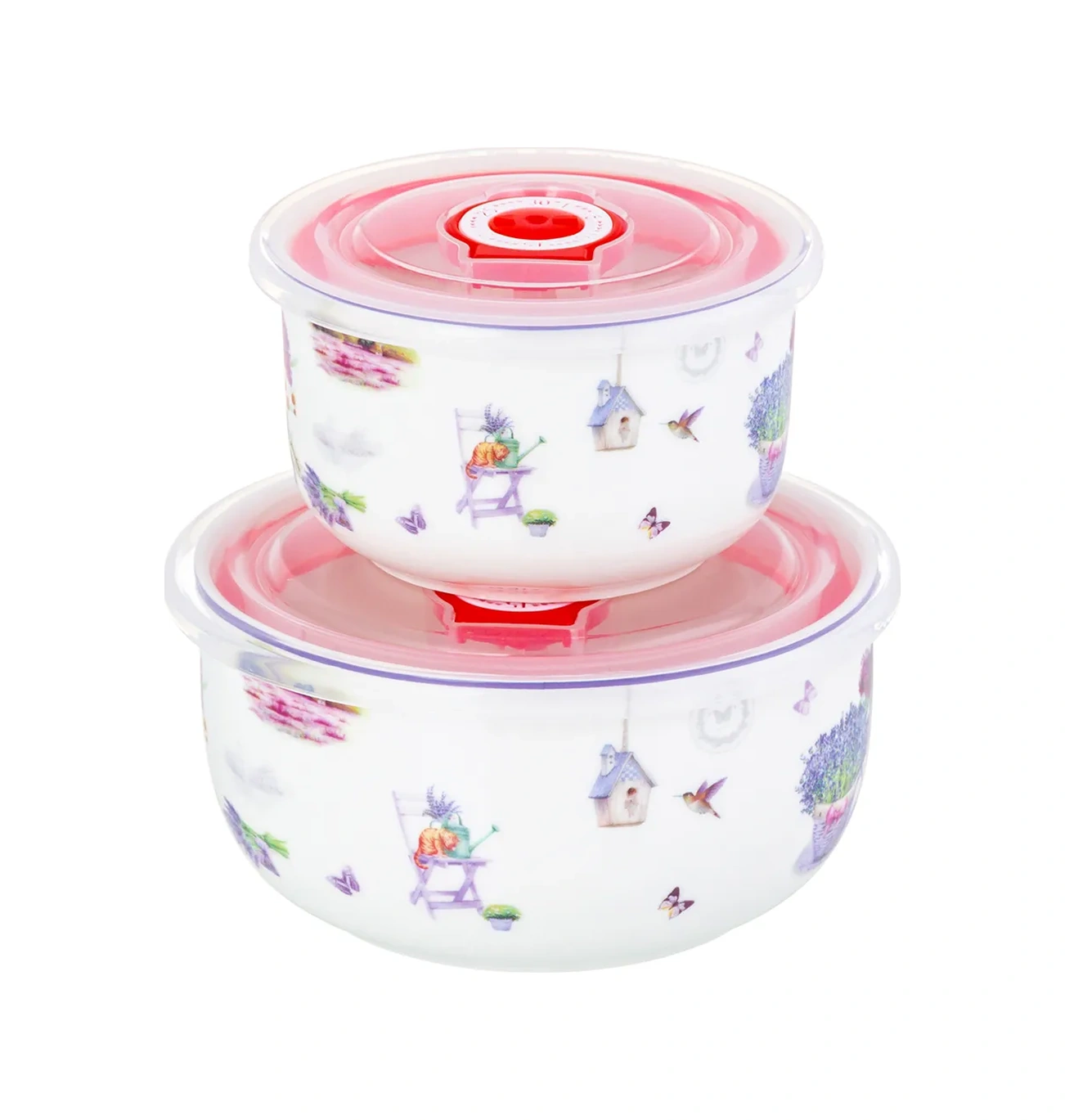 Elan Gallery Kapaklı Lavanda Salata Kasesi 2 Adet, 560 Ml Ve 260 Ml 39699166 Beyaz