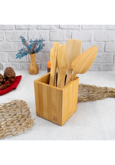 Miccho - Dönen Kaşıklık Kare Bambu