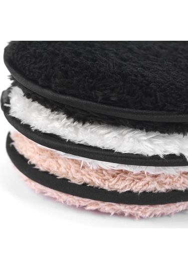 Teltree 3 Adet Yeniden Kullanılabilir Mikrofiber Makyaj Temizleme Pedi - Yüz Bakımı İçin Yıkanabilir Pamuklu Pedler