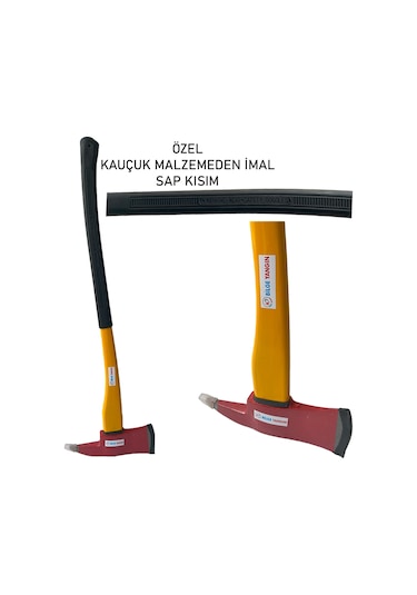 İtfaiyeci Yangın Baltası Uzun Ahşap Saplı-fire Axe