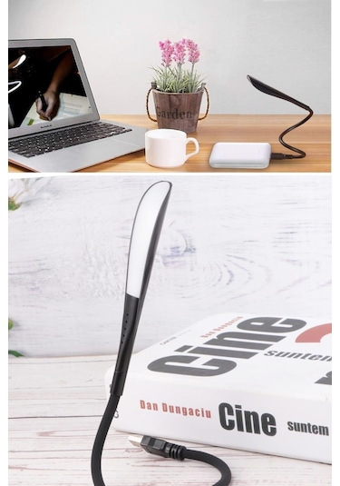 Buffer Usb Girişli 14 Ledli 3 Kademeli Dokunmatik Masa/kitap Okuma Lambası Ledi Siyah Renkli