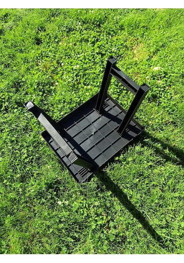 Evko Mobilya Kamp Masası, Katlanır Plastik Masa, Piknik Masası, Bahçe Balkon Kamp Piknik Masası, Portatif Sehpa Antrasit