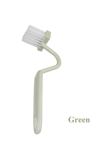 Yeşil Banyo Temizleme Aksesuarları Tuvalet Temizleme Fırçası Taşınabilir Tuvalet Fırçası Köşe Bükme Kolu İle Scrubber Kavisli Temizleme Araçları