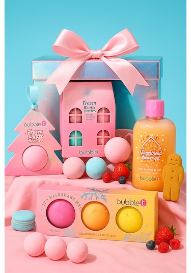 Bubble T Özel Hediye Seti Duş Jeli & Banyo Bombası Vegan, Crue
