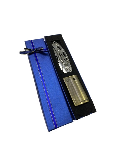 Benzinli Muhtar Model Çakmak Ve Çakı Kombini