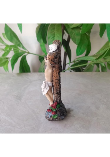 Suntek İsa Haç Heykeli Dua Eden Dini Heykel Ofis Otel Için 10.5cmx6cmx19.5cm
