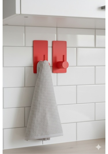 2 Li Askılık Kapı Arkası, Duvara Monte, Dayanıklı Malzeme, Sarı 65 Sarı