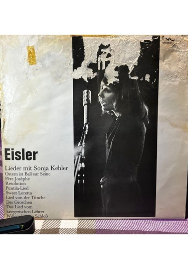 Hanns Eisler - Lieder Mit Sonja Kehler Nova / Veb Deutsche Schallplatten Berlin - Ddr Lp