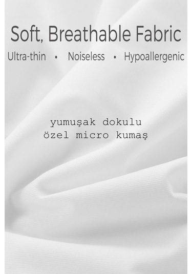 %100 Pamuklu Sıvı Geçirmez Lastikli Alez Beyaz