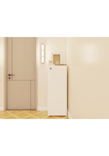 1 Kapaklı Çok Amaçlı Beyaz Renk Dolap Beyaz