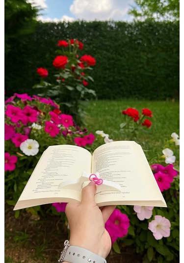 Kitap Ayracı - Sayfa Tutucu - Tek El Kitap Okuma Aparatı Beyaz Kedi