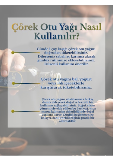 %100 Doğal Soğuk Sıkım Çörek Otu Yağı 250 Ml Cam Şişe Iso & Kosher Onaylı