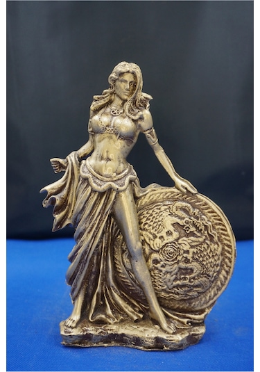 Frigga Annelik Tanrıçası Heykeli 22 Cm Mitolojik Biblo, Ev Dekor Ve Hediyelik Altın