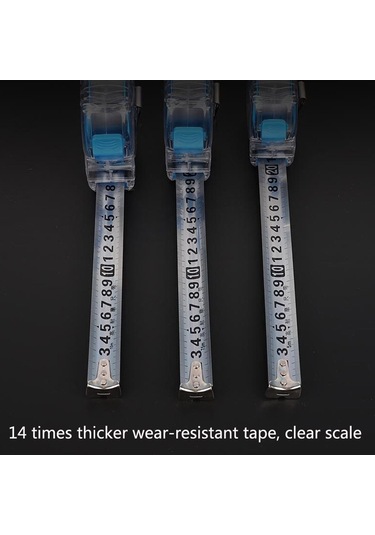 Zhcy Cy-0107 Paslanmaz Çelik Düşmeye Dayanıklı Suya Ve Paslanmaya Dayanıklı Çelik Mezura, Boyut: 10m X 25mm