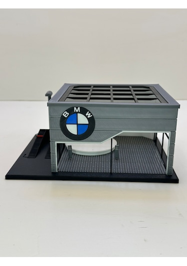 3d Baskı 1/64 Ölçekli Bmw Showroom Tasarımlı Diorama Araç Sergileme Garajı
