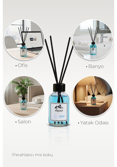 Ilgaz Okyanus Esintisi Bambu Çubuklu Oda Kokusu 110 ML + Yedek Şişe 200 ML