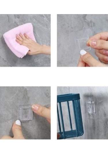 Yapışkanlı Çok Fonksiyonlu Banyo Organizeri Beyaz Beyaz