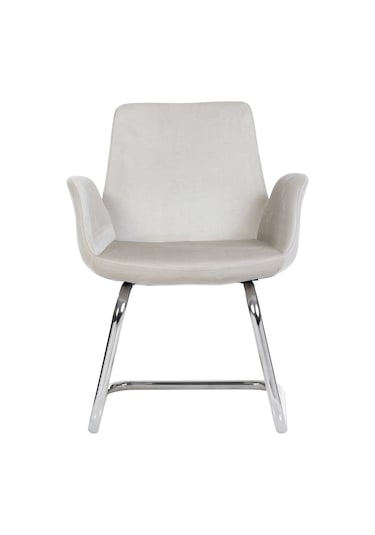 Markaelz Krom Metal Ayaklı Bekleme Koltuğu Pescado Bej