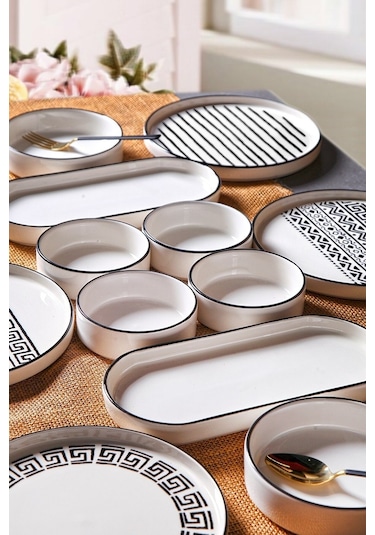 KitchenLife Stackable Sio Savior 14 Parça 6 Kişilik Kahvaltı Takımı Çok Renkli