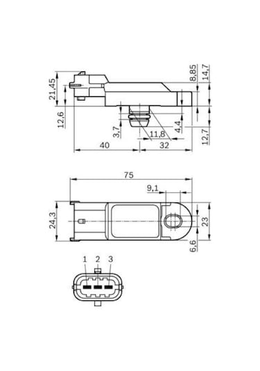 Nissan Qashqai 1.5dci 2010-2013 Bosch Basınç Sensörü
