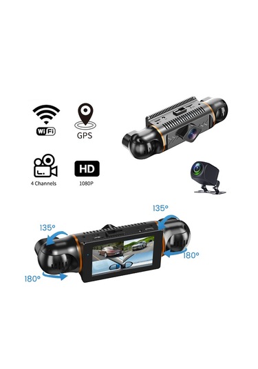 Mb-5900 Yeni Premium 4 Kameralı Full Hd 1080 P Geniş Açı Araç Kayıt Kamerası