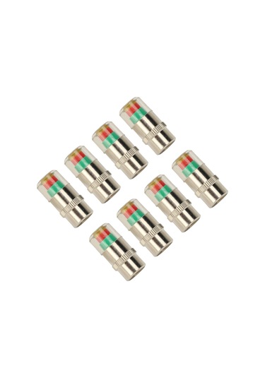 Moveevo 8 Adet Araba Lastik Basınç Kapakları 35 Psı 2.4 Bar Tpms 3 Renkli Görsel Alarm İle - Lastik Basıncı İzleme Ve Uyarı Fonksiyonu
