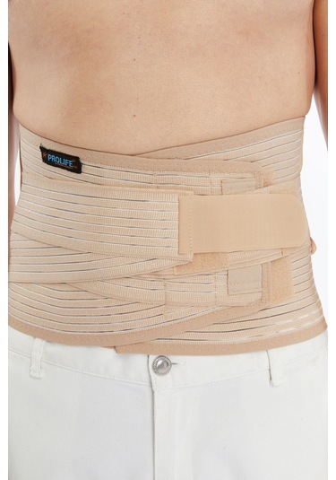 Prolife Ortopedi Çelik Balenli Korse Lumbostad Siyah 32cm Ortopedik Korse Bel Korsesi