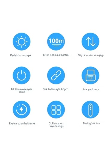 Global S7 Pointer Dijital Led Ekran Şarj Edilebilir Lazer Sunum Kalemi