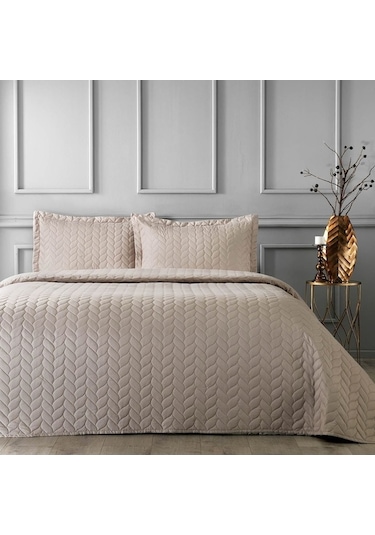 Taç Glory Camel Tek Kişilik Yatak Örtüsü Seti 180x250 cm