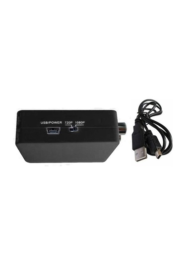 Samdoo Rca/av'den Hdmı'ye Dönüştürücü, 1080p/60hz Çıkış, Plug & Play, Siyah Pil Ve Şarj Aleti Yok