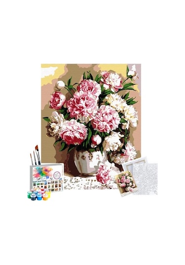 Sayılarla Boyama Seti 40 X 50 Cm Tuval Şasesine Gerili Karanfill