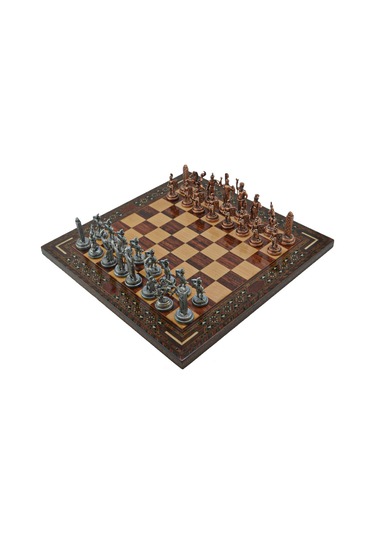 Gifthome Metal Satranç Takımı-seti Orta Yunan Antik Taş Ve Gül