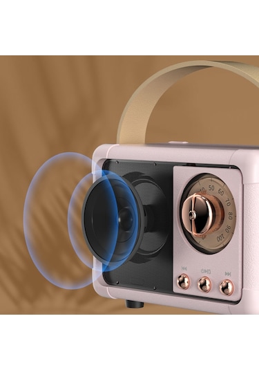 Butu HM11 2. Nesil Vintage Klasik 5.0 Bluetooth Kablosuz Taşınabilir Hoparlör