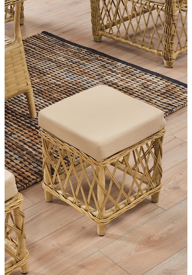 Edra Rattan Puflu Bahçe Balkon Takımı 3+1+1+camlı Masa Cappuccino Cappuccino Edra Rattan Puflu Bahçe Balkon Takımı 3+1+1+camlı Masa Cappuccino Cappuccino