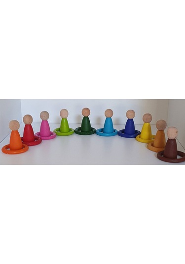 Waldorf Montessori Pegleri Nins Ve Halkaları 10'lu İnsancık + 1